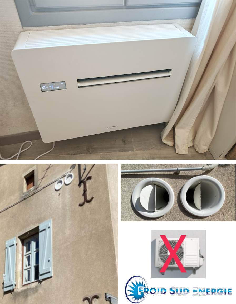 Pose climatisation sans groupe exterieur a Montpellier - Froid sud energie