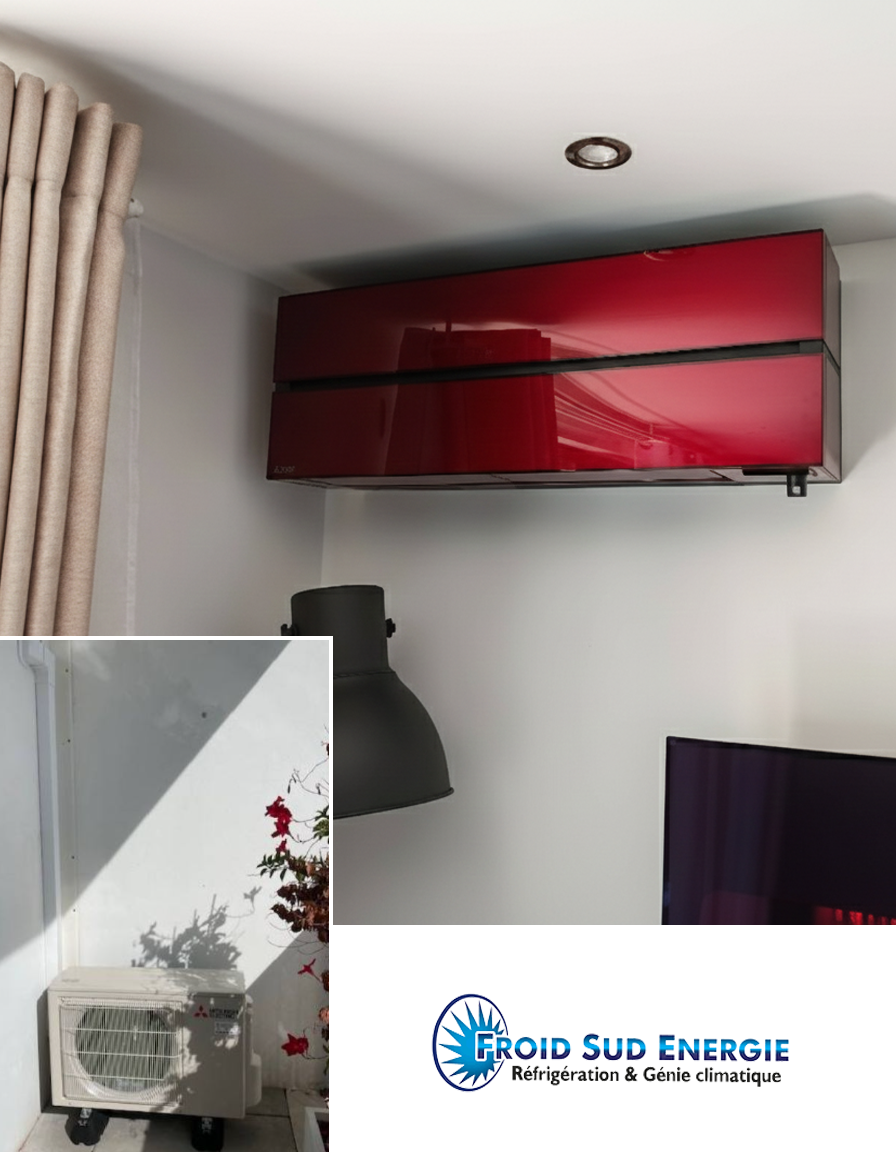 Installation climatisation Mitsubishi Hyperheating - Froid sud energie