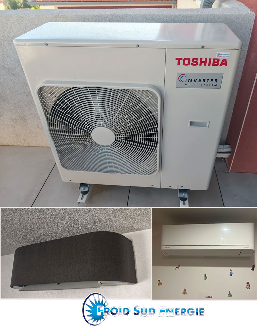 Installation Climatisation multisplit Toshiba a Béziers par Froidsudenergie