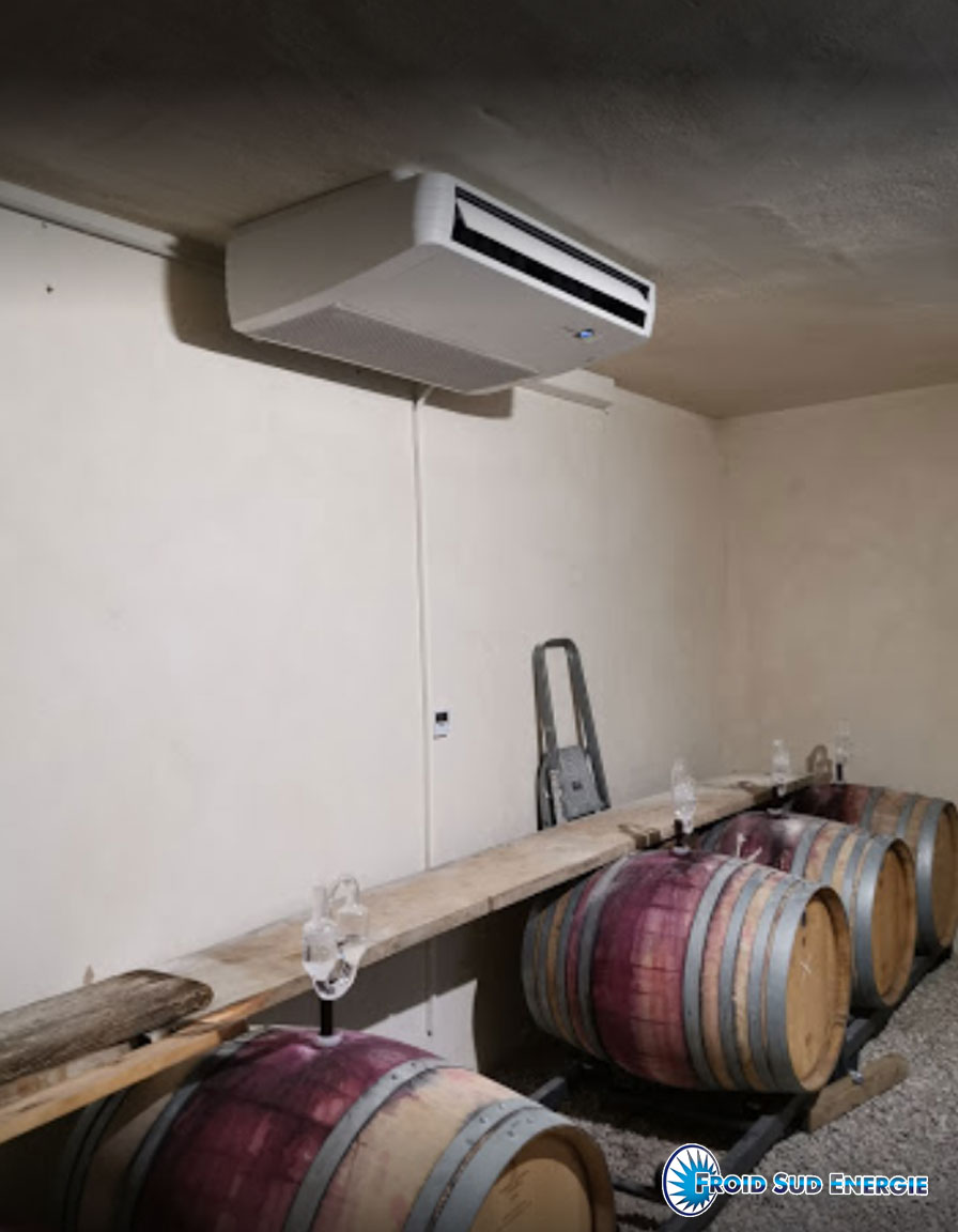 Installation d'un climatiseur pour cave a vins a Montpellier - Froid sud energie