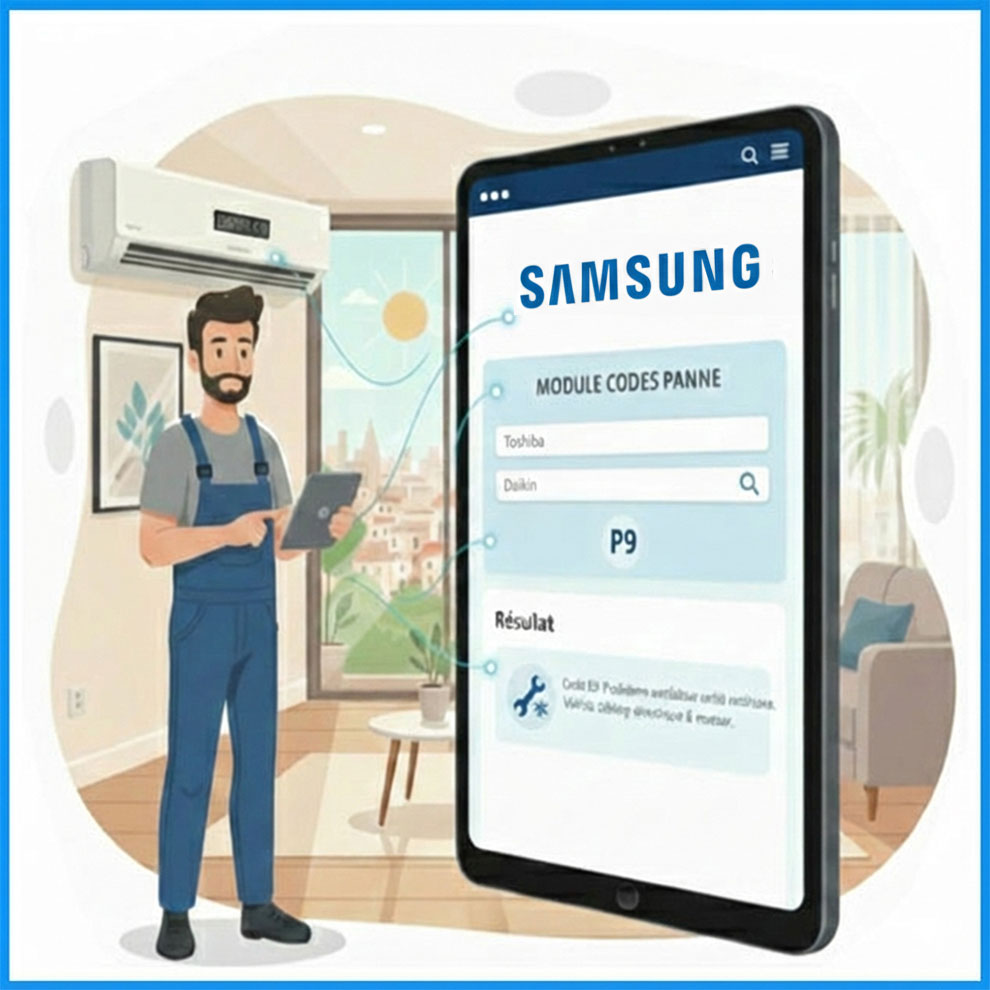 Codes panne climatisation et pompes a chaleur Samsung