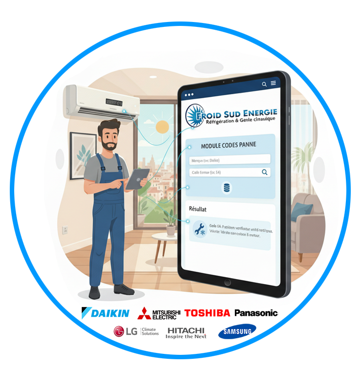 Codes pannes climatisation , pompes achaleurs et chauff-eau