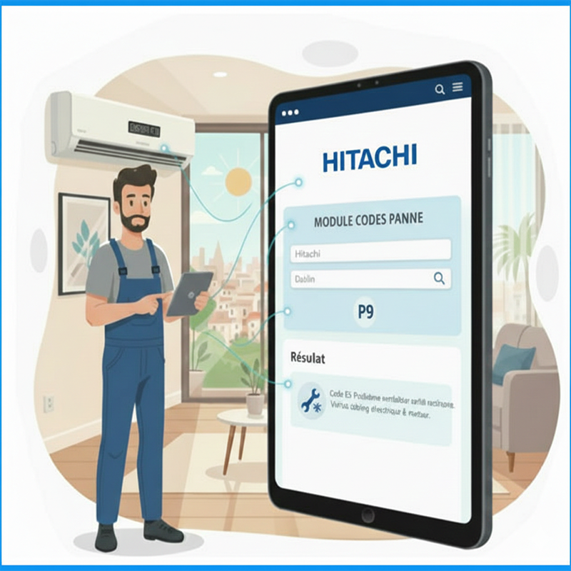 Codes panne climatisation et pompes a chaleur Hitachi