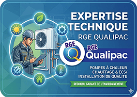 Installation de pompe à chaleur certifiée RGE Qualipac par Froid Sud Énergie Montpellier