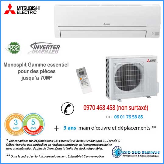 Climatiseurs monosplit Mitsubishi electric MSZHRVF