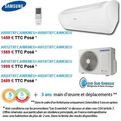 Climatisation Samsung Windfree comfort