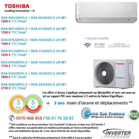 Climatiseurs monosplit Toshiba Seiya