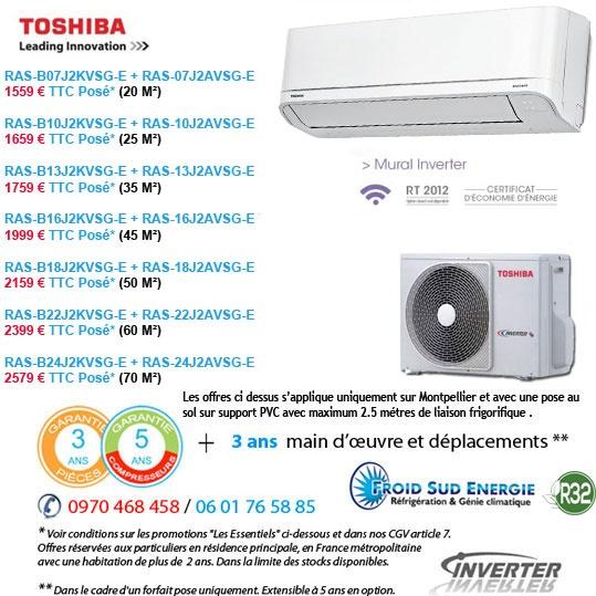 Climatiseurs monosplit Toshiba Shorai