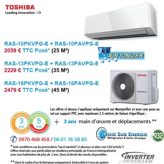 Climatiseurs monosplit Toshiba Super Daiseikai 9