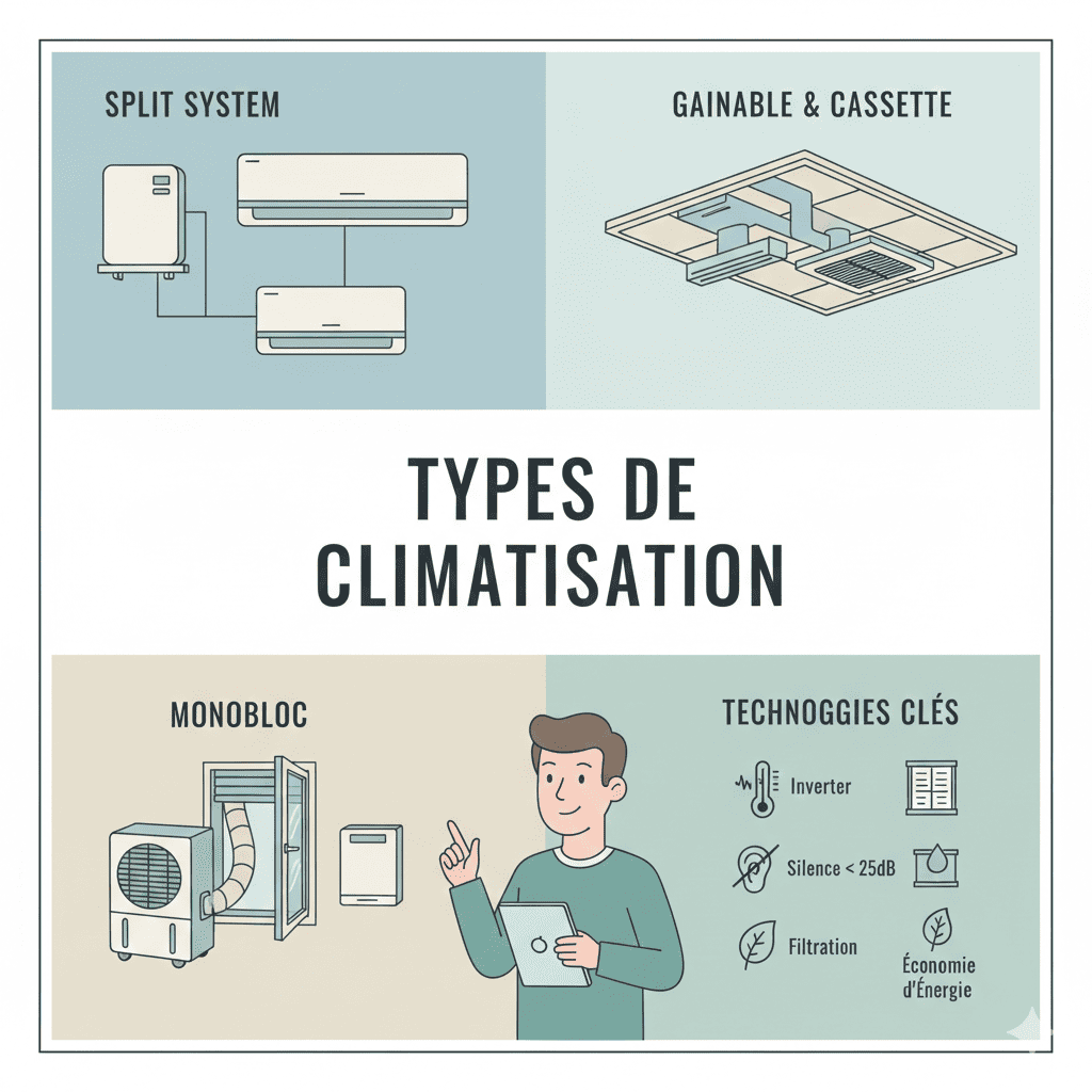Les differents de type de climatiseurs
